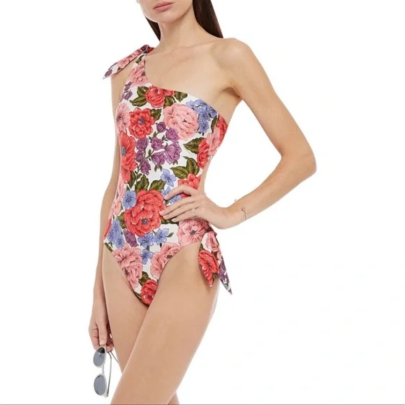 Zimmermann cut out floral swimsuit AU sz 1 - Picture 3 of 10